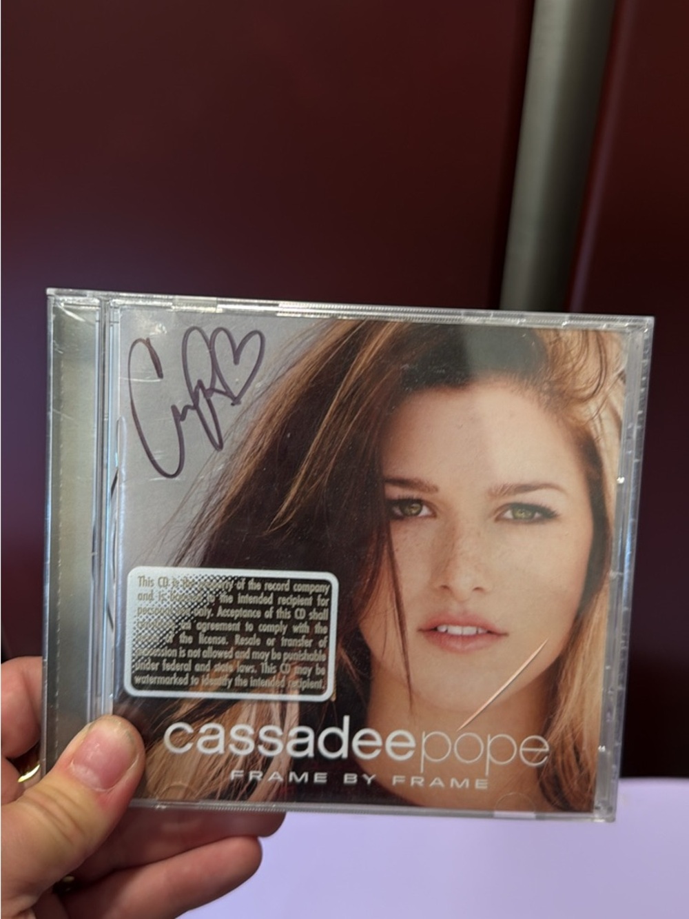 Cassadee Pope "Frame By Frame" CD - Signed - White/Cream